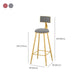 Scandinavian Upholstered Counter Stool Round Bar-height Bar Stool for Indoor Clearhalo 'Bar Furniture' 'Bar Stools' 'bar_stools' 'furn' 'furn_bar_stools' 'Furniture' 'Kitchen & Dining Furniture' 1200x1200_00aa1d60-15d1-4156-b3f3-4cc31b174e21