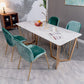 Contemporary Rectangle Dinette Set 1/2/4/5/7 Pieces White Marble Dining Table Set Clearhalo 'Dining Room Sets' 'Dining Tables & Seating' 'dining_room_set' 'furn' 'furn_dining_room_set' 'Furniture' 'Kitchen & Dining Furniture' 1200x1200_00ab726a-e4d2-4a09-959b-50dd0fd01fac