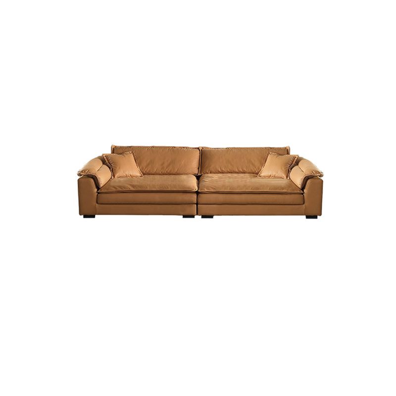 Faux Leather Modern Cushions Sofa 30.7" H Pillow Top Arm Sofa & Chaise Clearhalo 'furn' 'furn_sectionals' 'Furniture' 'furniture_sectionals' 'Living Room Furniture' 'Sectionals' 1200x1200_00af7c0e-e1de-4b79-8568-97f16ed1bfea