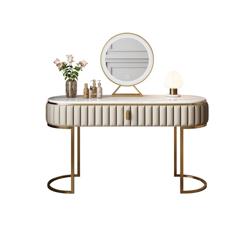 Schlafzimmer Glam Metallic Creme stehende Eitelkeitsveredeltisch Set