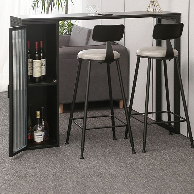 Modern Stone Pub Bar Table Indoor Event and Cocktail Table with Storage Clearhalo 'Bar Furniture' 'Bar Tables' 'bar_tables' 'furn' 'furn_bar_tables' 'Furniture' 'furniture_bar_tables' 'Kitchen & Dining Furniture' 1200x1200_00b37111-c1fc-4619-adb4-480c80bcaeea