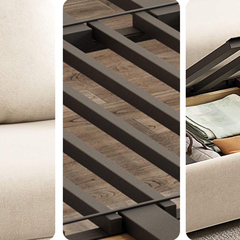 Contemporary 30.7"H Microfiber Square Arm Sofa Bed for Apartment