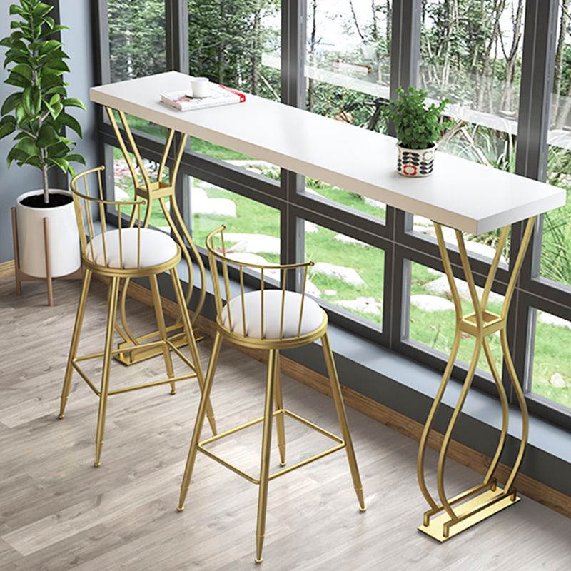 Tavolo da bar del patio a doppio piedistallo contemporaneo tavolo da barra in legno massiccio