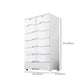 Rectangular Plastic Wardrobe Teen Style Simple White Bedroom Storage Cabinet
