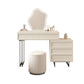 Contemporary Vanity Dressing Table in Beige with 2/5 Drawers