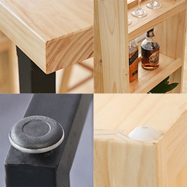 Industrial Indoor Bar/Dinette Table with Storage Rectangle Natural Bar Stool Table Clearhalo 'Bar Furniture' 'Bar Tables' 'bar_tables' 'furn' 'furn_bar_tables' 'Furniture' 'Kitchen & Dining Furniture' 1200x1200_00b6c9bf-03da-41e9-ab69-fc9578ee62b7