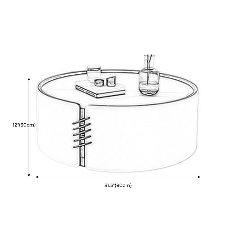 Modern Drum-shaped Base Design Wood with Storage Space Coffee Table Clearhalo 'Coffee & Accent Tables' 'Coffee Tables' 'coffee_tables' 'furn' 'furn_coffee_tables' 'Furniture' 'furniture_coffee_tables' 'Living Room Furniture' 1200x1200_00b7f01e-7a81-4fed-a96b-645d169ec280