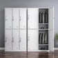 Grey Wardrobe Armoire Metal Contemporary Wardrobe Cabinet for Home