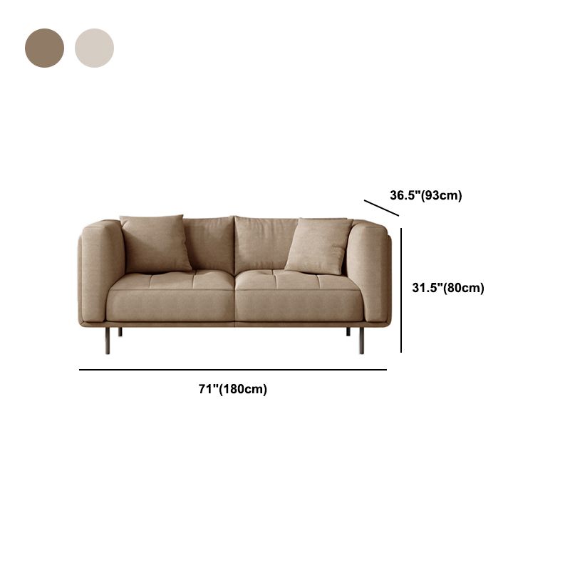 Contemporary Tuxedo Arm Cushions Sofa Faux Leather Standard Sofa with Pillows Clearhalo 'furn' 'furn_sofas' 'Furniture' 'Living Room Furniture' 'Sofa' 'sofas' 1200x1200_00b98389-96b4-491f-82be-acab071d80ae