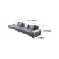 Faux Ledersofa & Chaise mit Kissen modern u Sofa in Grau - 29,53 "H.