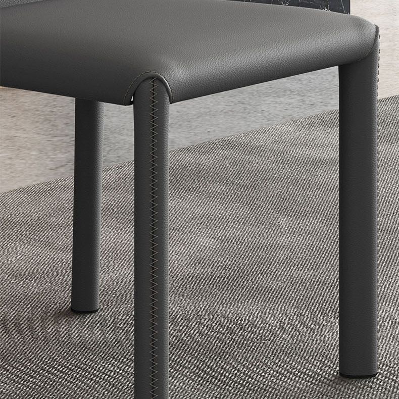 Contemporary Style Dining Chair Kitchen Armless Side Chair with Metal Legs Clearhalo ' kitchen&dining_furn' 'Dining Chairs' 'Dining Tables & Seating' 'dining_chair' 'furn' 'furn_dining_chair' 'Furniture' 'furniture_dining_chair' 'Kitchen & Dining Furniture' 'kitchen' 1200x1200_00ba1c12-9abf-4e3a-a2aa-cab3239b6ac9