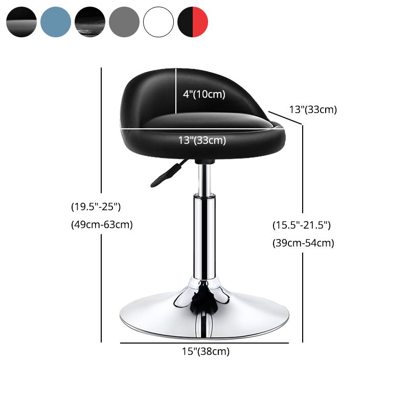 Modern Armless Backrest Counter Stool Steel Bedroom Bar Stool with Cushion Clearhalo 'Bar Furniture' 'Bar Stools' 'bar_stools' 'furn' 'furn_bar_stools' 'furniture_bar_stools' 'Kitchen & Dining Furniture' 'kitchen&dining_furn' 'kitchen' 'kitchen_furn' Furniture' 1200x1200_00ba62e7-1010-45c2-a3e7-c174e9b6b2e0