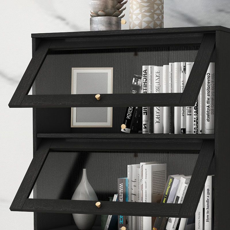 Glam Manufactured Wood Standard Bookcase Vertical Bookcase with Glass Doors Clearhalo 'Bookcases' 'furn' 'furn_bookcases' 'Furniture' 'furniture_bookcases' 'kitchen' 'kitchen_bookcases' 'Living Room Furniture' 'Office Furniture' 1200x1200_00bb1418-ea5f-4cb4-9d4b-71c5a5f9c7ef