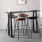 Taburetes de taburetes de cuero de estilo industrial con base de metal para el hogar