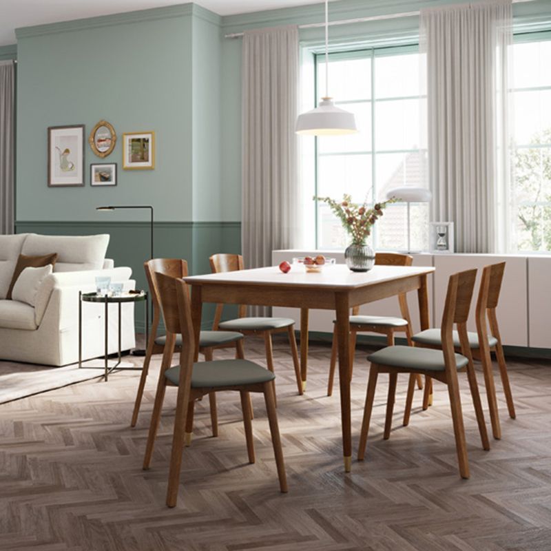 Sintered Stone Dining Table Rectangle Modern Dinner Table with Wooden Legs Clearhalo 'Dining Tables & Seating' 'Dining Tables' 'dining_table' 'furn' 'furn_dining_table' 'Furniture' 'Kitchen & Dining Furniture' 1200x1200_00bbcd89-428d-45a0-bfac-ed51bcf279ac