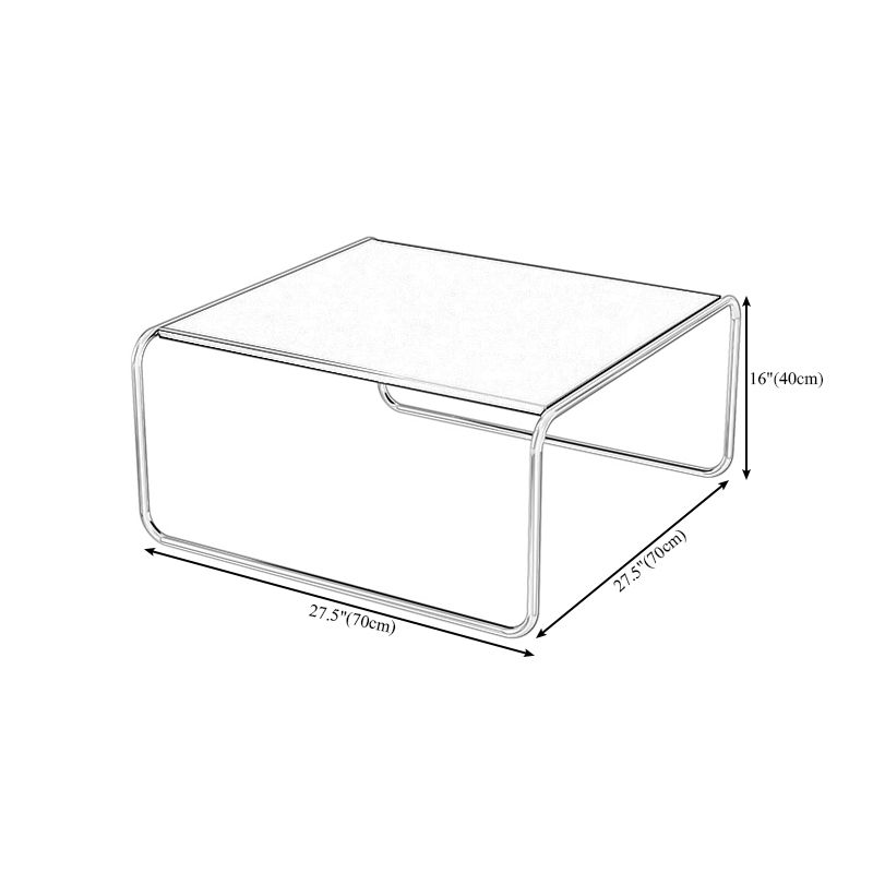 Sled 2 Nesting Coffee Table Modern Glass Coffee Table in Black and White Clearhalo 'Coffee & Accent Tables' 'Coffee Tables' 'coffee_tables' 'furn' 'furn_coffee_tables' 'Furniture' 'furniture_coffee_tables' 'Living Room Furniture' 1200x1200_00bc3ab2-4429-4b3a-81f0-a800a93b00ec