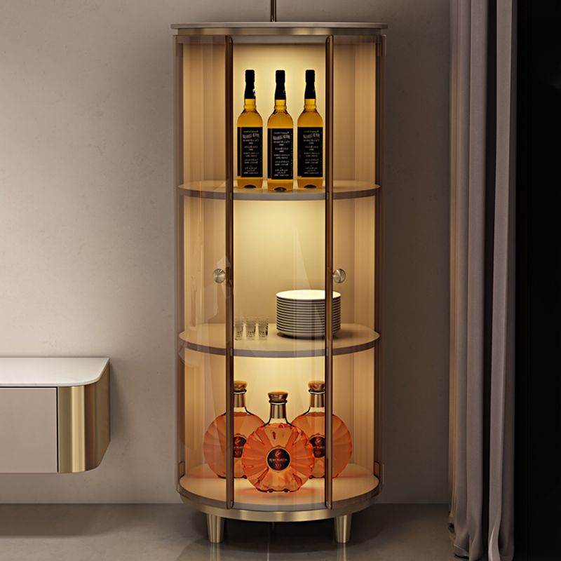 Porta del vino autoportante per finitura lucidata con scaffali