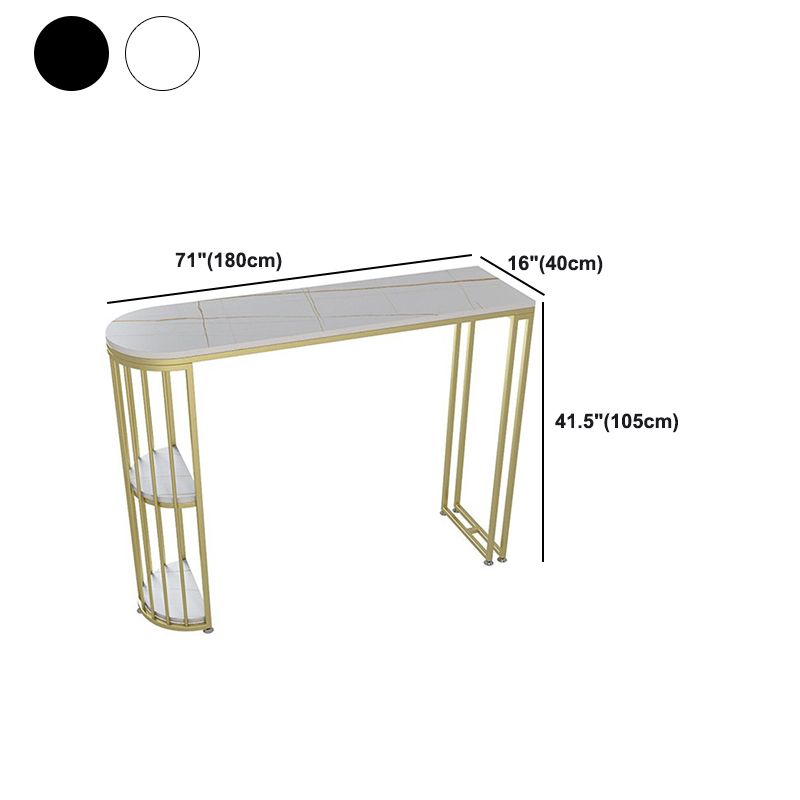 Artificial Marble Oval Bar Table 42-inch Height Top Glam Style Bistro Table Clearhalo 'Bar Furniture' 'Bar Tables' 'bar_tables' 'furn' 'furn_bar_tables' 'Furniture' 'furniture_bar_tables' 'Kitchen & Dining Furniture' 1200x1200_00bebbec-7f78-4fc4-87f6-ad8ea5bcb8be