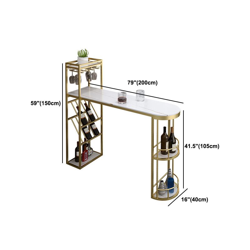 Glam Style 1/2/3 Pieces Bar Table Set Rectangle Bar Table with High Stools for Home Clearhalo 'Bar Furniture' 'furn' 'furn_home_bar_bar_sets' 'Furniture' 'Home Bars & Bar Sets' 'home_bar_bar_sets' 'Kitchen & Dining Furniture' 1200x1200_00bed246-202d-4944-a7e7-299d4ea3cdd7