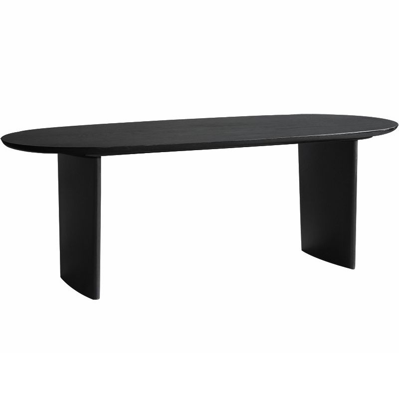 Solid Wood Contemporary Oval Dining Table Black Wood Top Table for Dining Room Clearhalo ' dining_table' 'Dining Tables & Seating' 'Dining Tables' 'furn' 'furn_dining_table' 'Furniture' 'furniture_dining_table' 'Kitchen & Dining Furniture' 'kitchen&dining_furn' 'kitchen' 'kitchen_dining_table' 1200x1200_00bf11d6-e49b-46dd-976f-901075450684