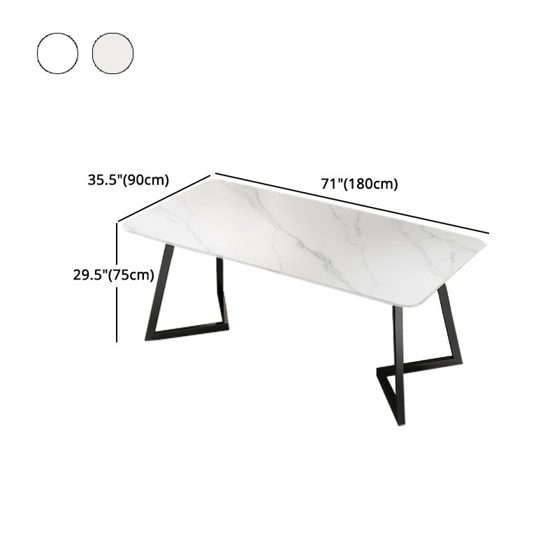 Modern 1/4/5/7 Pieces Dining Set Sintered Stone Dining Table with Leather Chairs Clearhalo 'Dining Room Sets' 'Dining Tables & Seating' 'dining_room_set' 'furn' 'furn_dining_room_set' 'Furniture' 'furniture_dining_room_set' 'Kitchen & Dining Furniture' 'kitchen&dining_furn' 'kitchen' 1200x1200_00c05138-772b-4f97-8ca4-afe9c7260e61