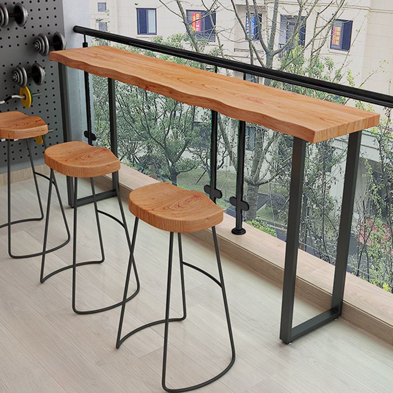 Moderne massief houten rechthoekige barhoogte pubtafel voor eetkamer