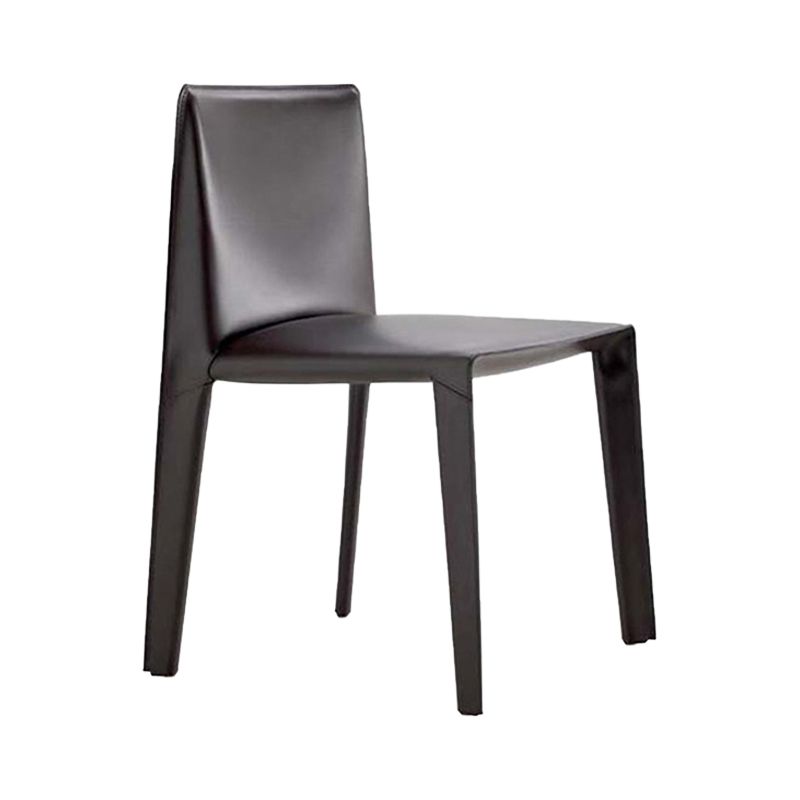 Home Modern Style Side Chair Solid Back Metal Upholstered Dining Room Chair Clearhalo ' kitchen&dining_furn' 'Dining Chairs' 'Dining Tables & Seating' 'dining_chair' 'furn' 'furn_dining_chair' 'Furniture' 'furniture_dining_chair' 'Kitchen & Dining Furniture' 'kitchen' 1200x1200_00c3a9c3-36b3-4868-88f1-ee5553862ea4
