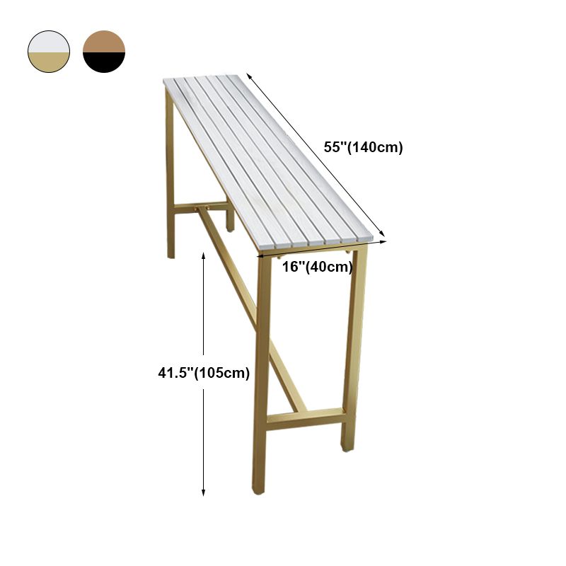 Metal Rectangle Fixed Table Bistro Bar Desk Outdoor Modern Bar Height Cocktail Table Clearhalo 'Bar Furniture' 'Bar Tables' 'bar_tables' 'furn' 'furn_bar_tables' 'Furniture' 'furniture_bar_tables' 'Kitchen & Dining Furniture' 1200x1200_00c4b1ce-6518-4d54-bb7f-f30d6f962dc4
