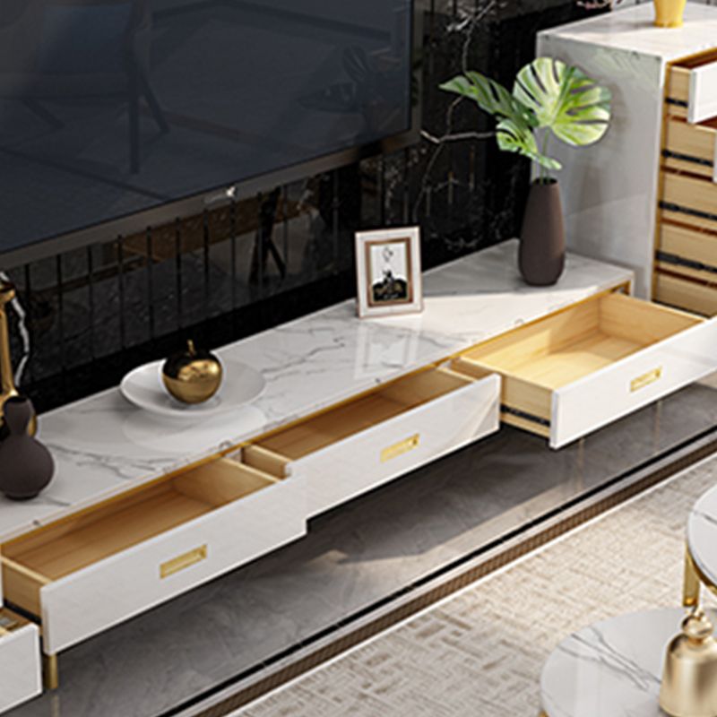 Contemporary 16-inch TV Console Modern TV Stand for TVs with Drawers