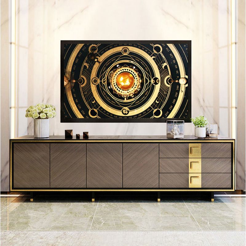 Mobile porta TV in vetro con porta TV rettangolare in stile lusso