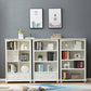 Contemporary Wood Bookshelf Standard Closed Back White Bookcase Clearhalo 'Bookcases' 'furn' 'furn_bookcases' 'Furniture' 'Office Furniture' 1200x1200_00c6f461-44ec-4733-8812-96bf48c6ddad