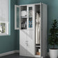 Modern scharnierende garderobe Armoire stalen garderobe kast voor slaapkamer