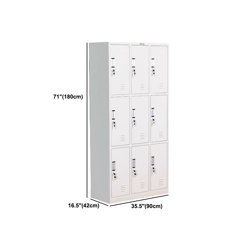 Hinged Metal Wardrobe Armoire Contemporary Grey Wardrobe Cabinet Clearhalo 'Armoires & Wardrobes' 'armoires_wardrobes' 'Bedroom Furniture' 'furn' 'furn_armoires_wardrobes' 'Furniture' 1200x1200_00c8af7f-f006-4fcb-affa-e33d8635b61d