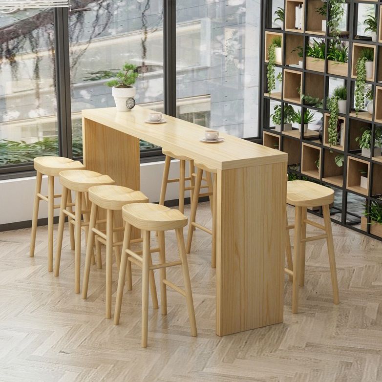 Rectangle Solid Wood Top Counter Table 42-inch Height Simple Bar Table Clearhalo 'Bar Furniture' 'Bar Tables' 'bar_tables' 'furn' 'furn_bar_tables' 'Furniture' 'furniture_bar_tables' 'Kitchen & Dining Furniture' 1200x1200_00c99f62-b44b-444a-ae59-475c2ec1156c