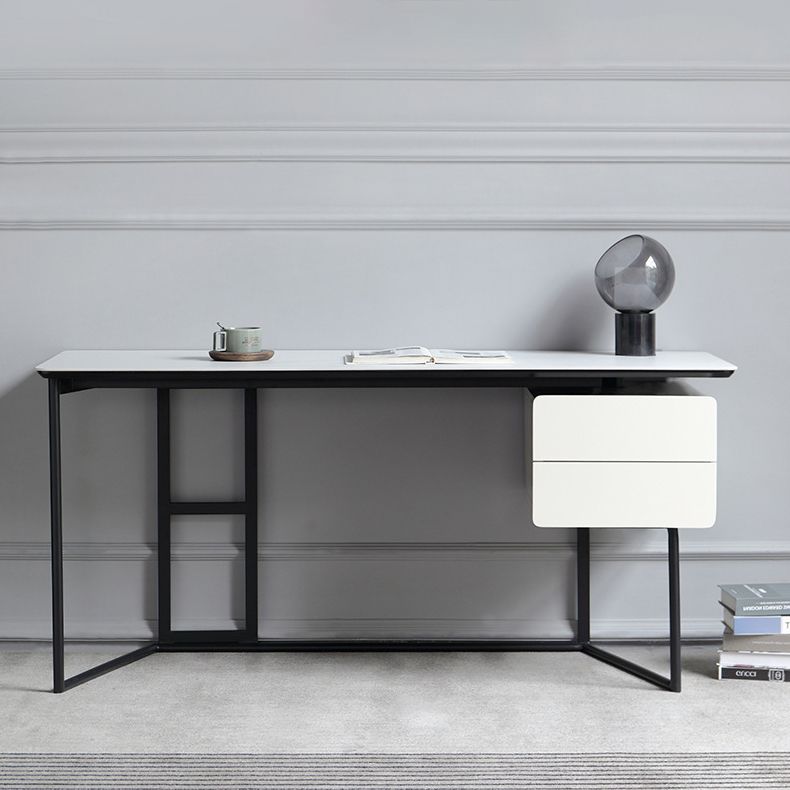 Contemporary Style Office Desk Home and Office Writing Desk with 2-drawer