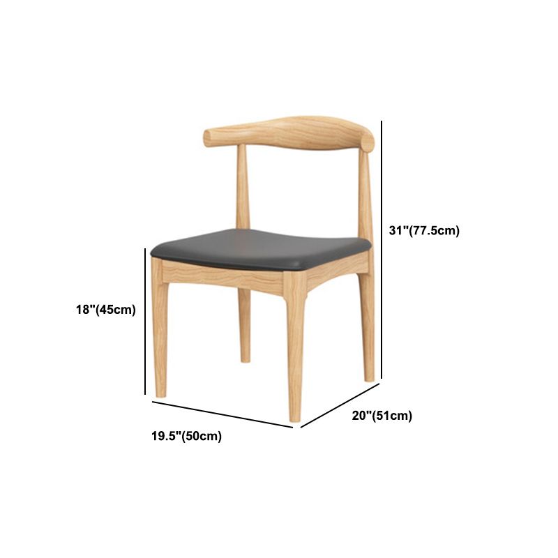 Modern Dining Set 1/2/5 Pcs Solid Wood Table with Cow Horn Chairs and Windsor Chairs Clearhalo 'Dining Room Sets' 'Dining Tables & Seating' 'dining_room_set' 'furn' 'furn_dining_room_set' 'Furniture' 'Kitchen & Dining Furniture' 1200x1200_00ca597a-b130-45b6-804e-ee3d9aa44140