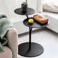 Mid-Century Modern Iron 2-Tier Side Table in Black and White Clearhalo 'Coffee & Accent Tables' 'End & Side Tables' 'end_side_tables' 'furn' 'furn_end_side_tables' 'Furniture' 'Living Room Furniture' 1200x1200_00ca67c7-a4ba-4a64-a8aa-9dd031539792