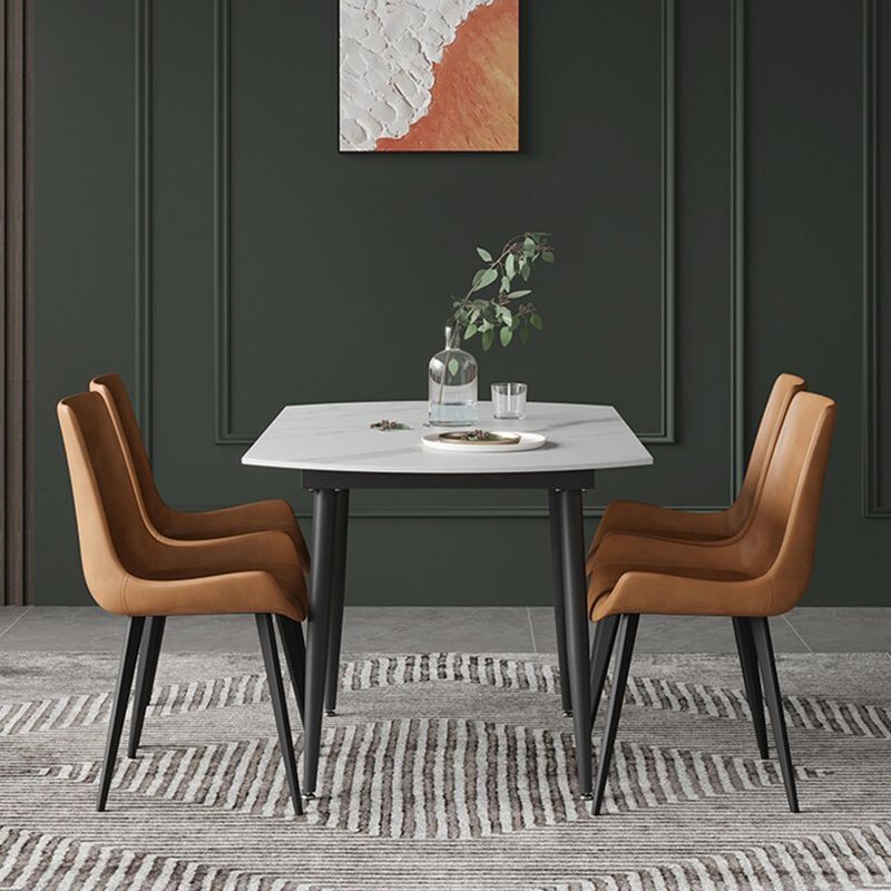 Extendable Round Dining Table Modern Sintered Stone Top Table with 4 Legs Clearhalo ' dining_table' 'Dining Tables & Seating' 'Dining Tables' 'furn' 'furn_dining_table' 'Furniture' 'furniture_dining_table' 'Kitchen & Dining Furniture' 'kitchen&dining_furn' 'kitchen' 'kitchen_dining_table' 1200x1200_00caab15-4803-4b88-a76e-cd9511c09b8f