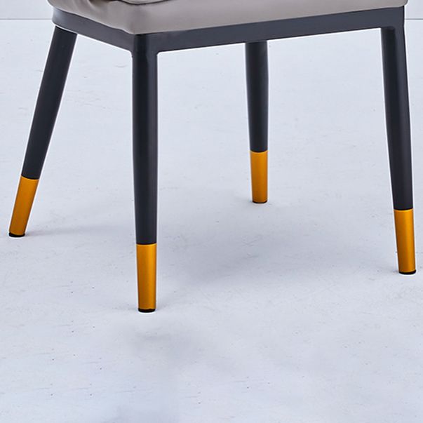 Glam Style Metal Dining Room Chairs Armless Upholstered Linen Fabric Dining Chair for Home Use Clearhalo ' kitchen&dining_furn' 'Dining Chairs' 'Dining Tables & Seating' 'dining_chair' 'furn' 'furn_dining_chair' 'Furniture' 'furniture_dining_chair' 'Kitchen & Dining Furniture' 'kitchen' 1200x1200_00cae038-b938-4dde-adc1-63c36c5b062d