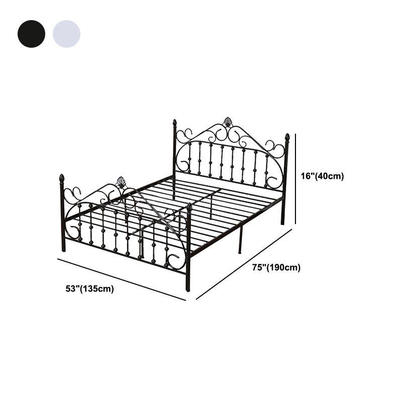 Modern Metal Folding Bed Arched Open-Frame Bed with Headboard