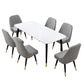 Set tavolo da pranzo contemporaneo Set da 1/2/7 pezzi per interni in pietra e ferro