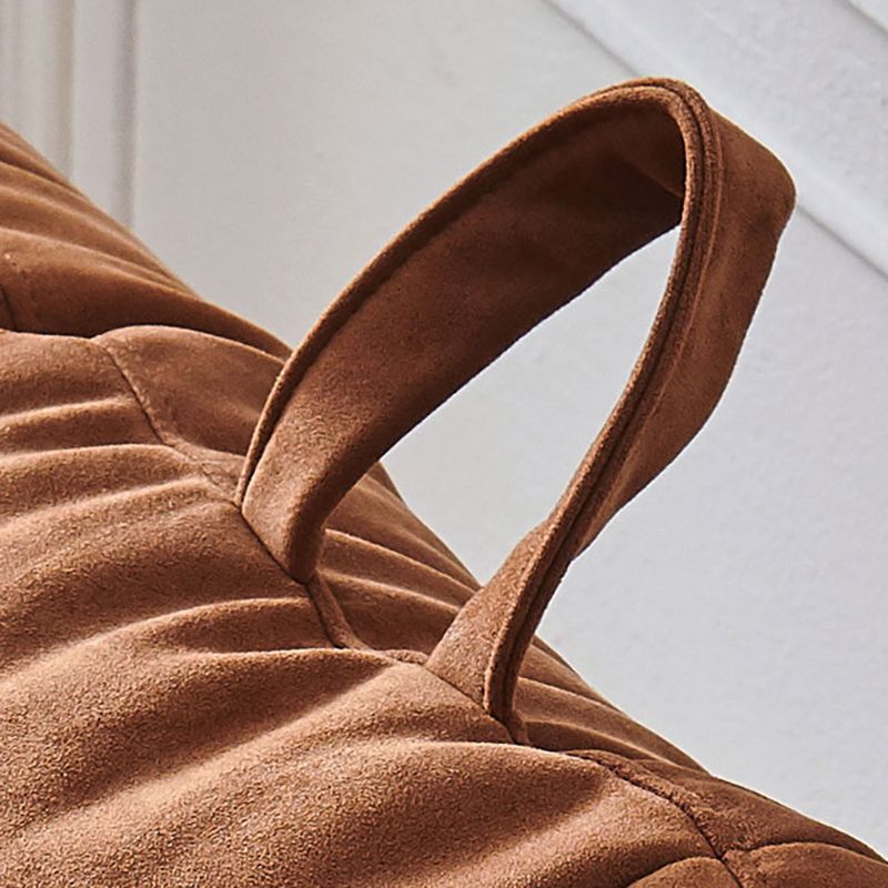 リビングルーム用のモダンなマイクロスエード湾曲フレアアームソファ27.55 "w