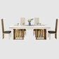 Glam Faux Marble Dining Table Dining Rectangle Table with Metal Legs for Home Clearhalo 'Dining Tables & Seating' 'Dining Tables' 'dining_table' 'furn' 'furn_dining_table' 'Furniture' 'Kitchen & Dining Furniture' 1200x1200_00cf3f22-b952-4b94-ad52-170a5760cc36