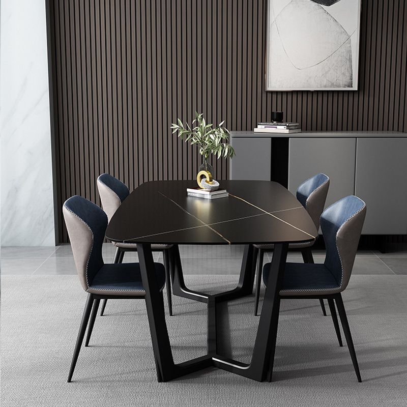 Modern 1/5/7 Pieces Dining Set Sintered Stone Dining Table Set for Home Clearhalo 'Dining Room Sets' 'Dining Tables & Seating' 'dining_room_set' 'furn' 'furn_dining_room_set' 'Furniture' 'furniture_dining_room_set' 'Kitchen & Dining Furniture' 1200x1200_00cf75e8-6159-409a-8c2a-6b58fff63153