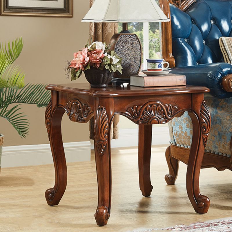 Brown Rubber Wood Side Table, Traditional Rectangular End Table Clearhalo 'Coffee & Accent Tables' 'End & Side Tables' 'end_side_table' 'end_side_tables' 'furn' 'furn_end_side_tables' 'Furniture' 'furniture_end_side_table' 'Living Room Furniture' 1200x1200_00cf9523-a313-4ed0-9975-6ca50691bbfd