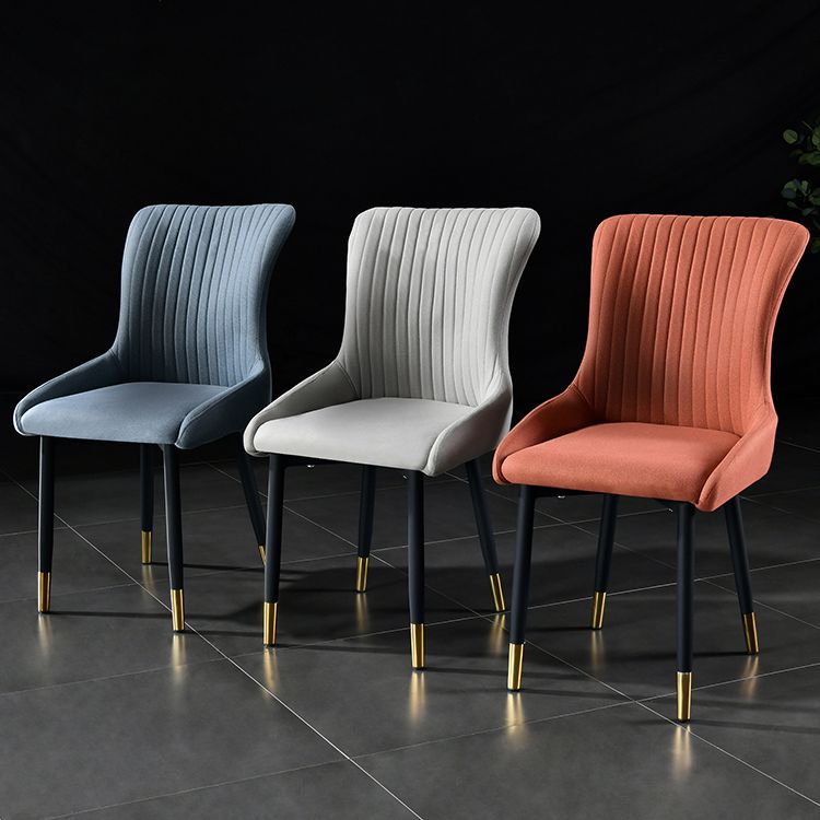 Contemporary Metal Dining Room Chairs Upholstered Side Arm Chairs for Home Use Clearhalo ' kitchen&dining_furn' 'Dining Chairs' 'Dining Tables & Seating' 'dining_chair' 'furn' 'furn_dining_chair' 'Furniture' 'furniture_dining_chair' 'Kitchen & Dining Furniture' 'kitchen' 1200x1200_00cfd6ba-605c-46ce-86b0-1c2dd6a83061