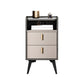 Stone Top Nightstand Modern Open Stoarge Drawer Legs Included Bed Nightstand