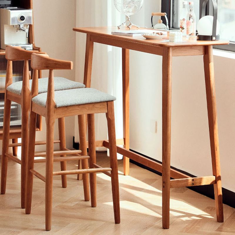 Moderne rechthoekige massief houten barhoogte pubtafel voor eetkamer