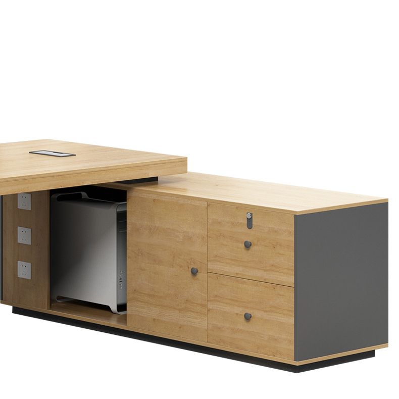 Bureau de bureau exécutif naturel ergonomique moderne pour bureau pour le bureau