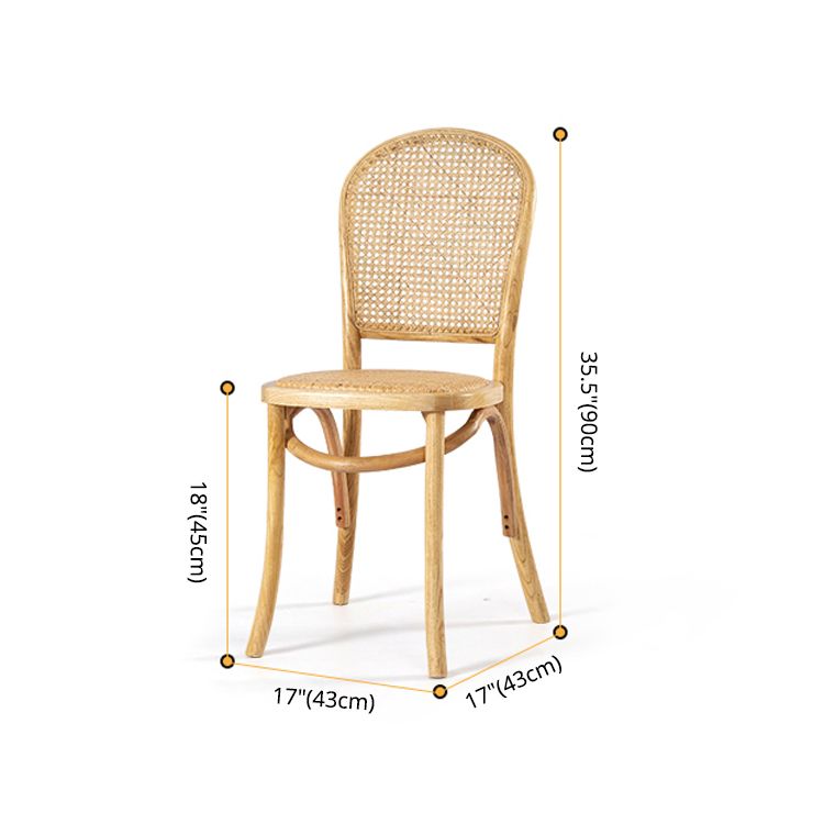 Bentwood Armless Dining Chairs Rattan Open Back Side Chairs with Wood Legs Clearhalo ' kitchen&dining_furn' 'Dining Chairs' 'Dining Tables & Seating' 'dining_chair' 'furn' 'furn_dining_chair' 'Furniture' 'furniture_dining_chair' 'Kitchen & Dining Furniture' 'kitchen' 1200x1200_00d393ca-d23a-4b9a-9945-d76d8c30aa2c